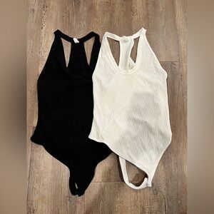 Free People bodysuits. Set of two. Ribbed.